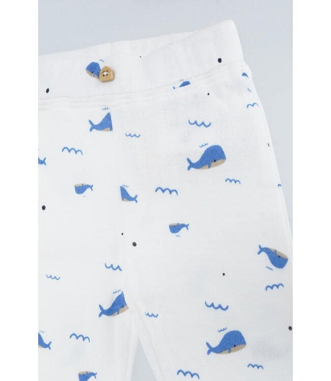 Petite Maison Sky Jersey Pants  E000-7602 aop blue whale