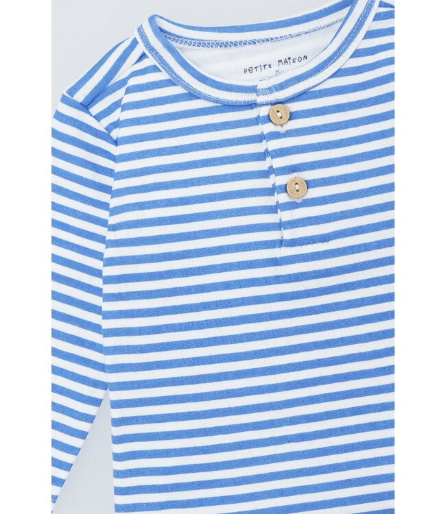 Petite Maison Ko aop blue stripe longsleeve E000-7401