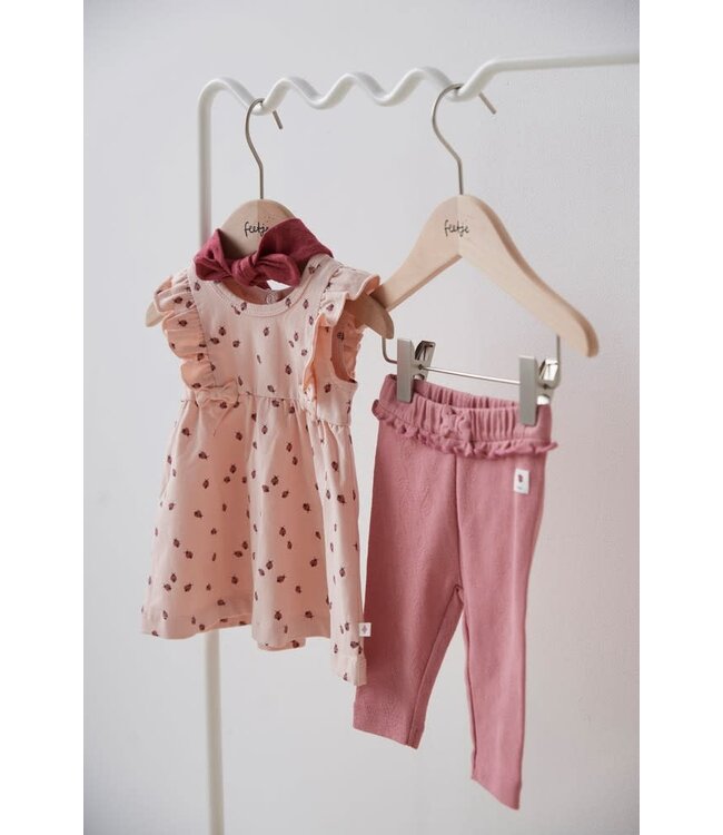 Feetje 52202485 Legging ajour rib - Ladybug Roze