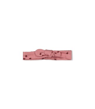 Feetje 53100722 Haarband ajour rib AOP - Ladybug Roze
