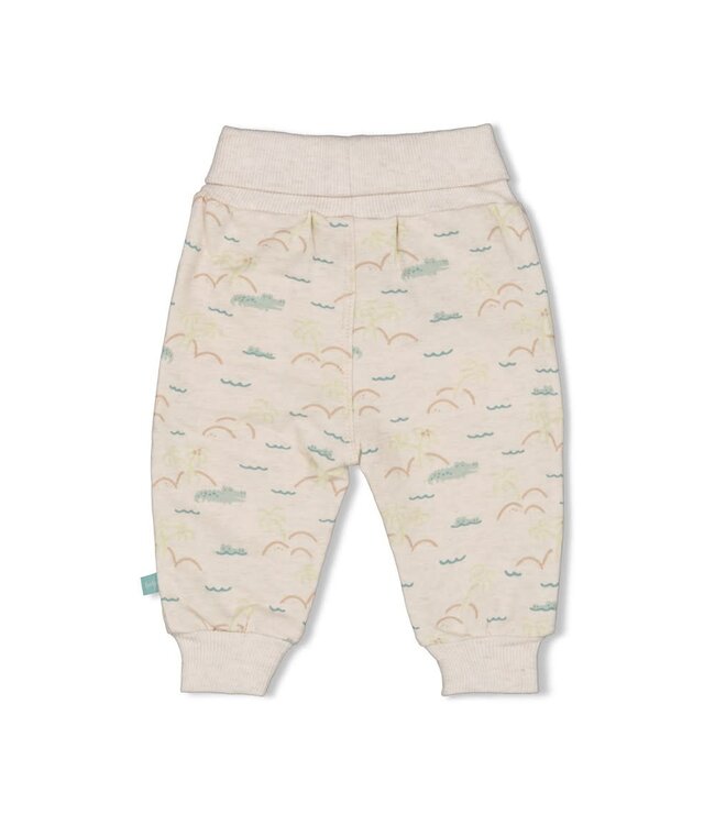 Feetje 52202526 Broek AOP - You Croc my World Offwhite melange