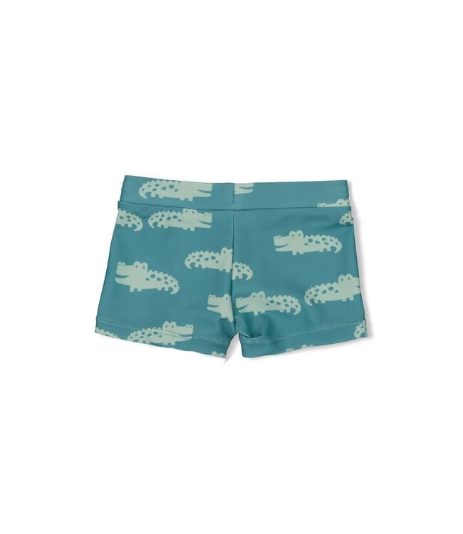 Feetje 53200053 Zwembroekje AOP - You Croc my World Zeegroen