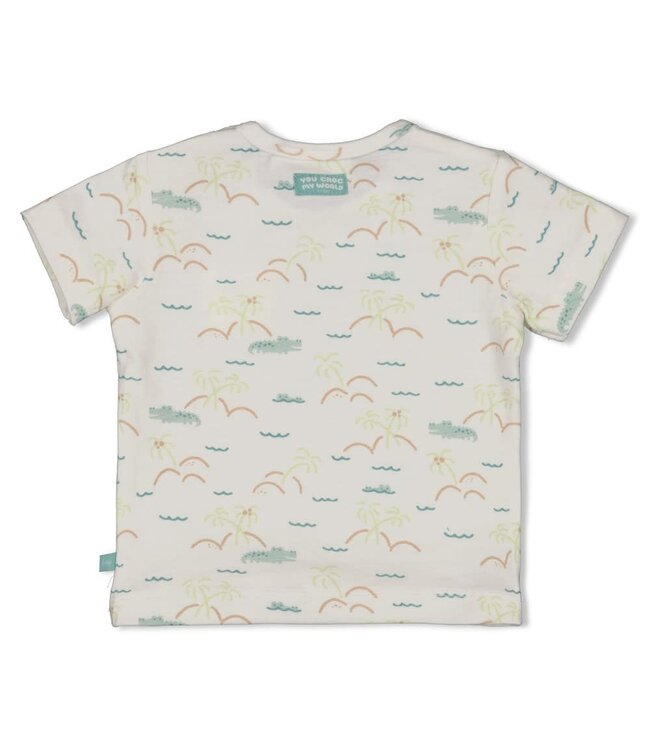 Feetje 51701017 T-shirt AOP - You Croc my World Offwhite