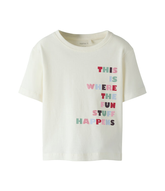 Name it mini 13251485 - NMFBELINA SS NREG TOP - Gardenia