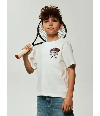 Name it T-shirt met backprint - Cloud Dancer