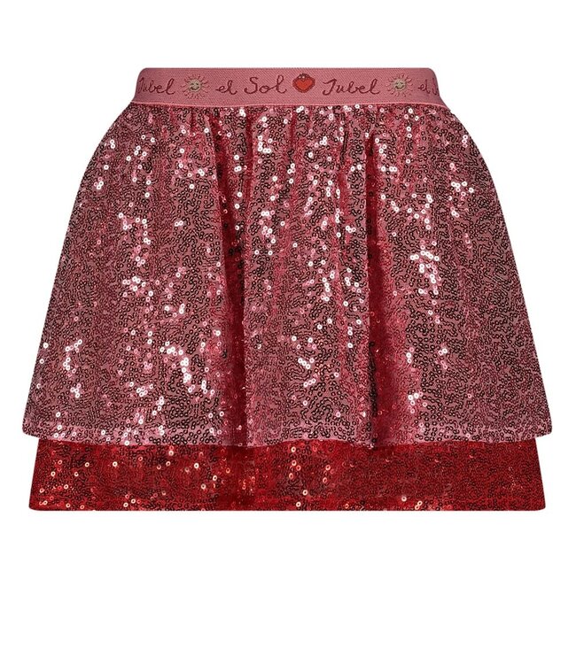Jubel 90600318 Pailetten rok - Salsa Sunset Roze