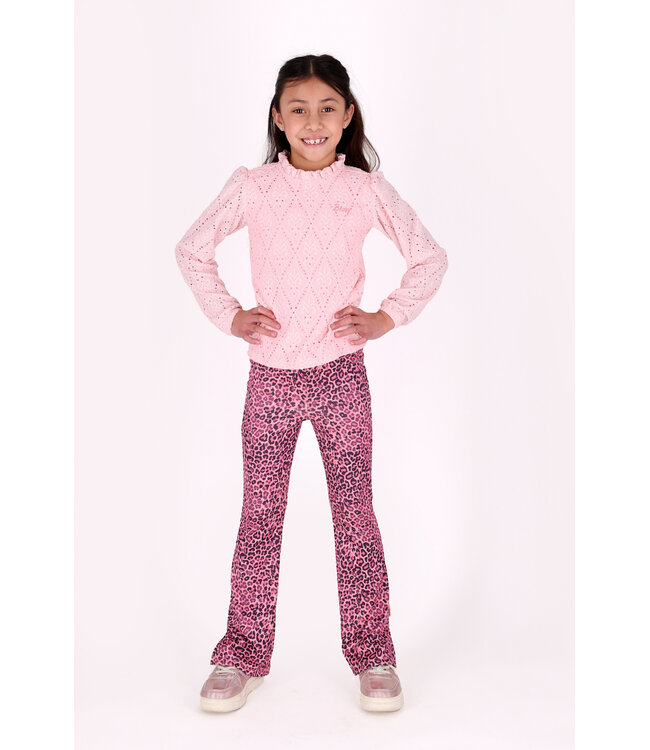 B.NOSY Y602-5637 962 Priya flared pants  blush leopard
