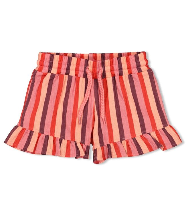 Jubel 92100151 Short streep seersucker - Salsa Sunset Zalm