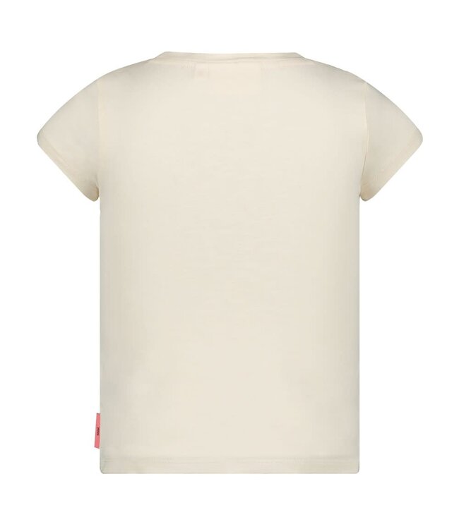 Jubel 91700440 T-shirt met crochet zakje - Salsa Sunset Offwhite