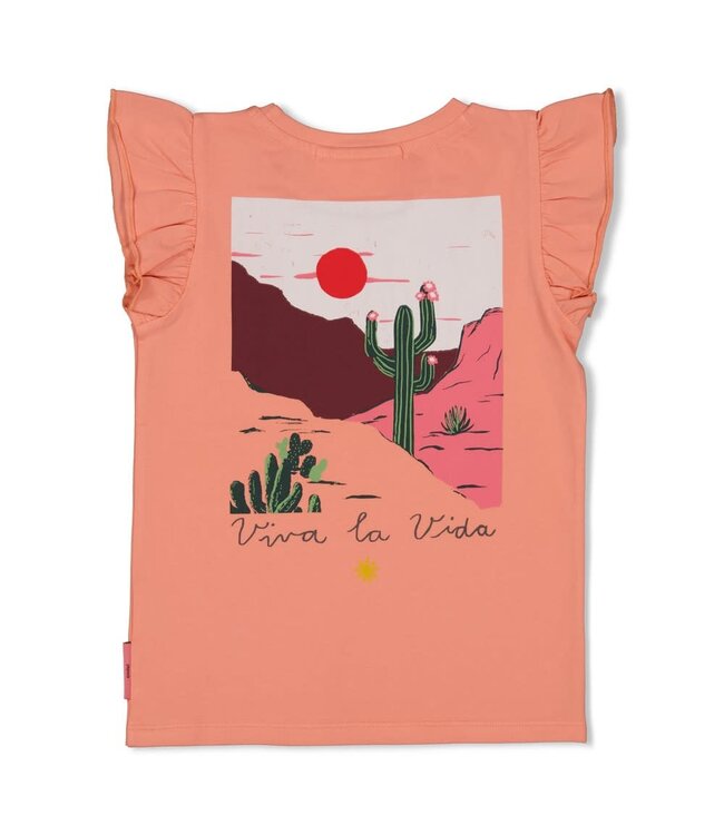 Jubel 91700436 T-shirt met backprint - Salsa Sunset Zalm