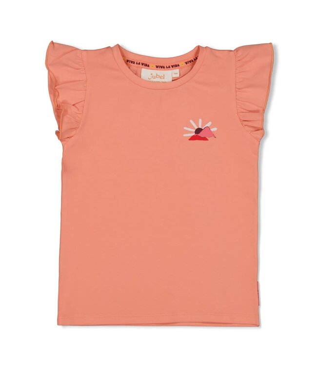 Jubel 91700436 T-shirt met backprint - Salsa Sunset Zalm
