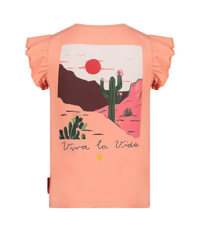 Jubel 91700436 T-shirt met backprint - Salsa Sunset Zalm