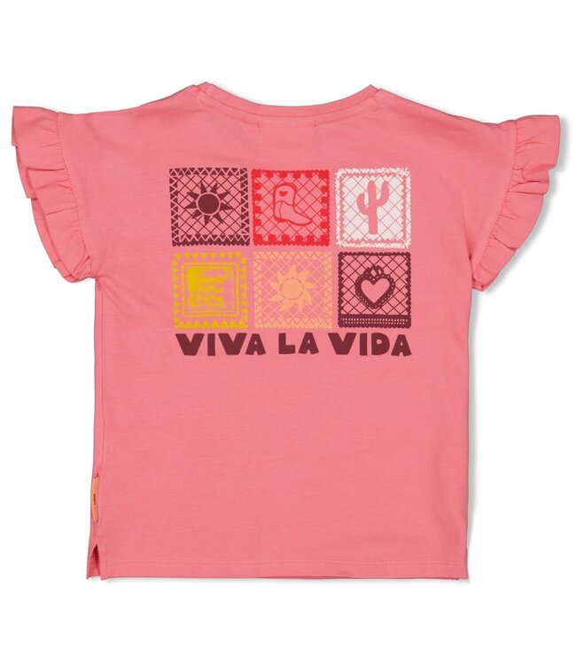 Jubel 91700439 T-shirt met backprint - Salsa Sunset Roze