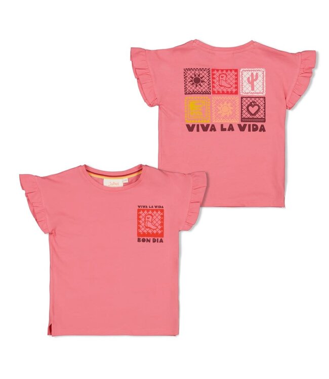 Jubel 91700439 T-shirt met backprint - Salsa Sunset Roze