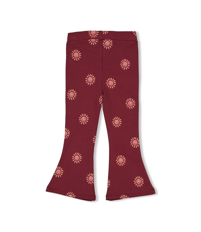 Jubel 92200510 Flared broek AOP - Salsa Sunset Bordeaux