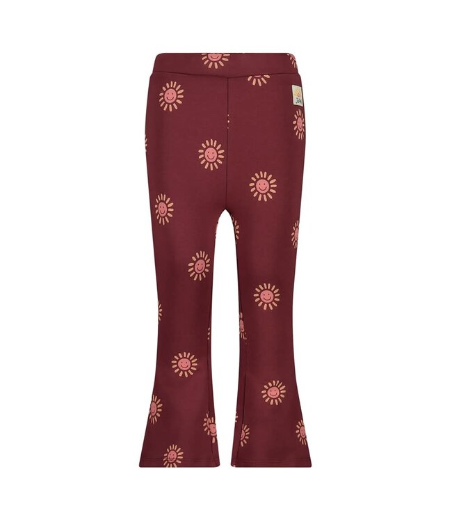 Jubel 92200510 Flared broek AOP - Salsa Sunset Bordeaux