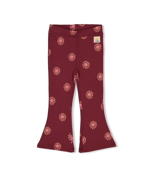 Jubel 92200510 Flared broek AOP - Salsa Sunset Bordeaux