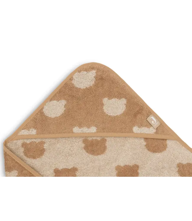 Jollein Badcape Badstof 75x75cm Jacquard - Teddy Bear