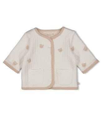 Feetje 51300541 Omkeerbaar jasje AO embroidery - Honey Bear Offwhite