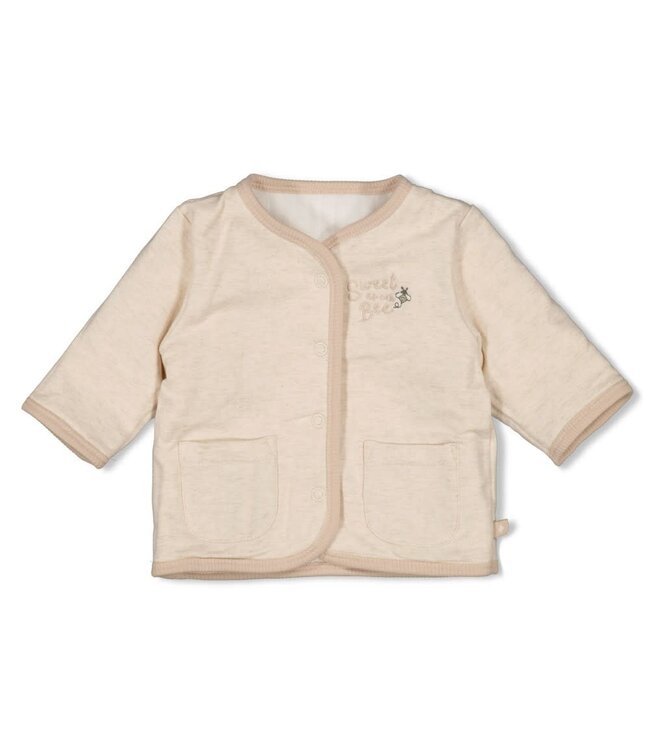 Feetje 51300541 Omkeerbaar jasje AO embroidery - Honey Bear Offwhite