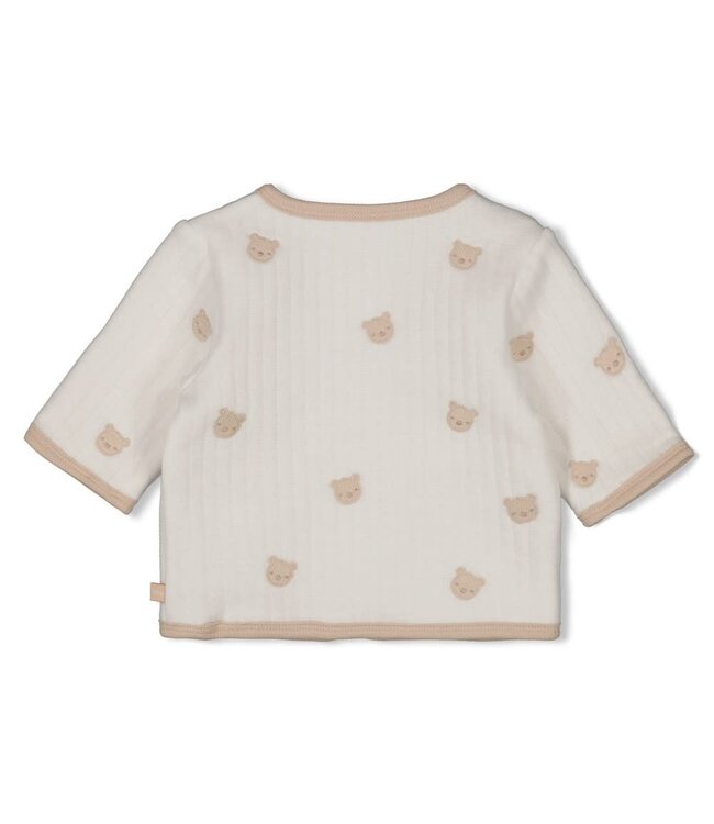 Feetje 51300541 Omkeerbaar jasje AO embroidery - Honey Bear Offwhite