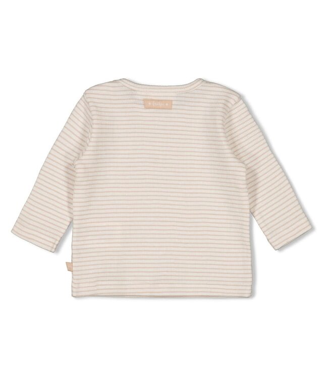 Feetje 51602681 Longsleeve rib met streep - Honey Bear Zand