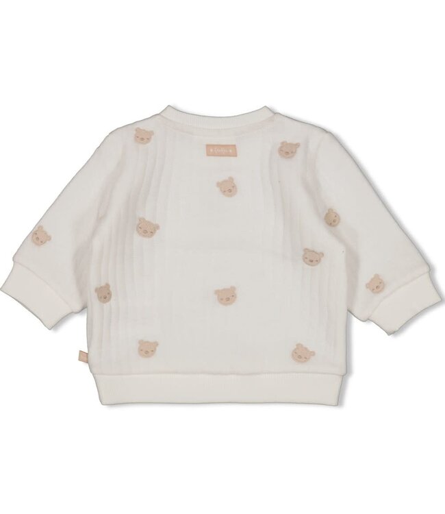 Feetje 51602686 Sweater AO embroidery - Honey Bear Offwhite