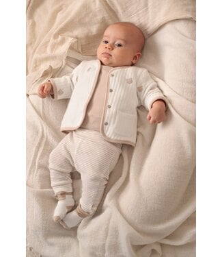 Feetje 52202465 Broek rib met streep - Honey Bear Zand