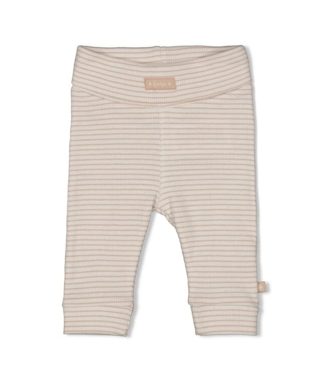 Feetje 52202465 Broek rib met streep - Honey Bear Zand