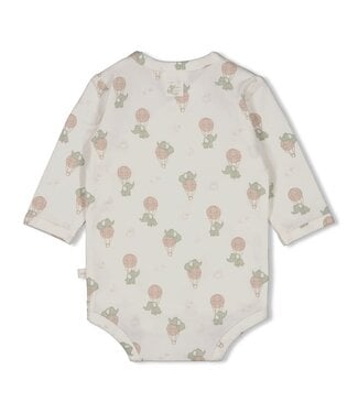 Feetje 50200254 Wikkelromper AOP - Elephant Offwhite