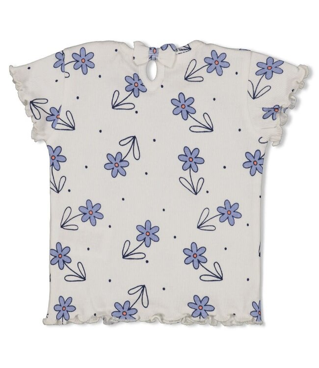 Feetje 51701045 T-shirt rib AOP - Summer Denims Offwhite
