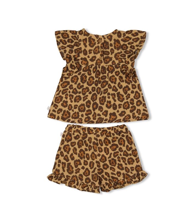 Feetje 52700045 Top + short mousseline AOP - Summer Woven Camel