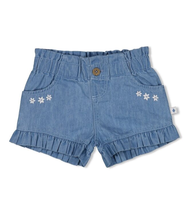Feetje 52100495 Short ruches - Summer Denims L.blauw denim