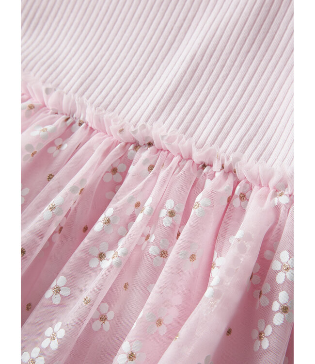 Name it mini 13254590  - NMFFLORAL SS DRESS - Cradle Pink