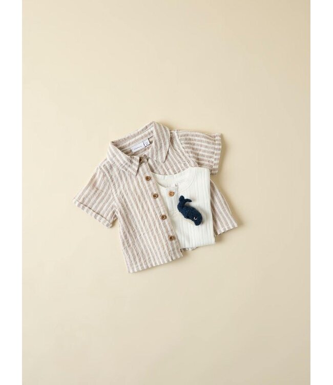 Name it baby NBMFEDENIS SHIRT  13240217  Chateau Gray