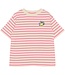 The New TN6872 TNSanny OS S_S Tee Carmine Rose Striped