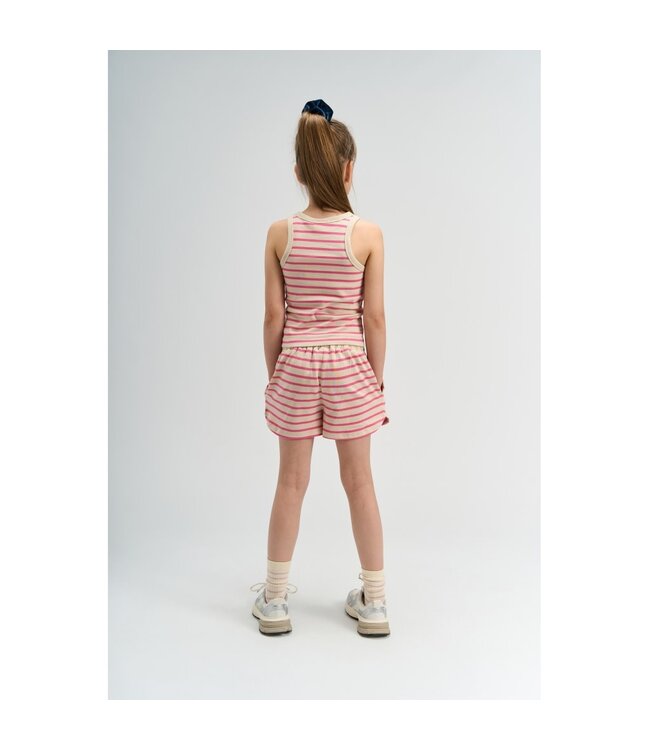 The New TN6857 TNShannon Short S_L Top Carmine Rose Striped