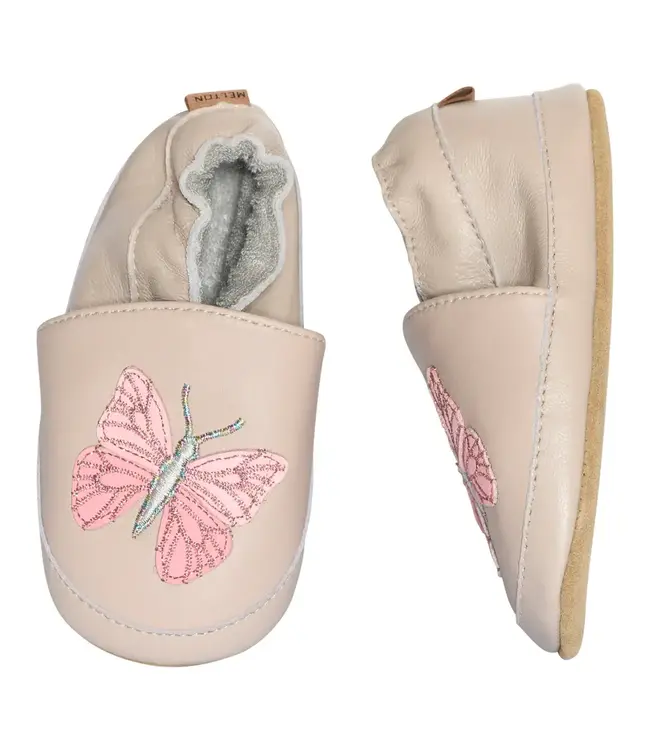 Melton Papillon leater slippers - Oxford Tan
