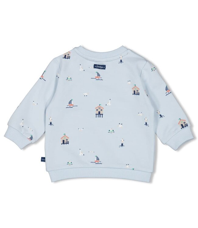 Feetje 51602739 Sweater AOP - Seaside Happiness Blauw