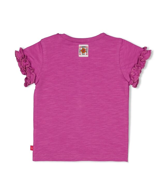 Feetje 51701009 T-shirt - Love Peace Aloha Paars