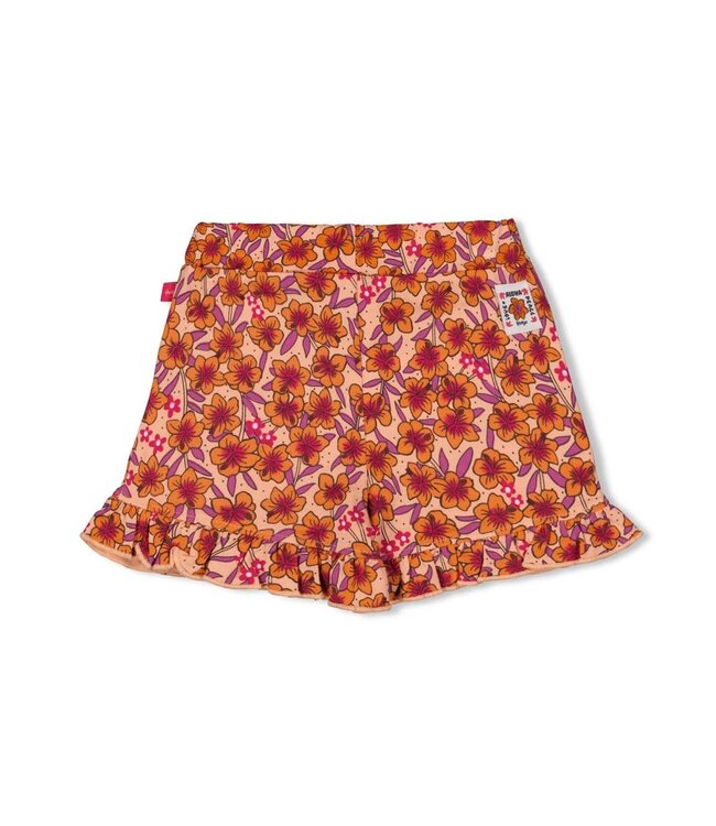 Feetje 52100476 Short AOP - Love Peace Aloha Perzik