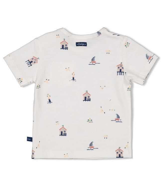 Feetje 51700995 T-shirt AOP - Seaside Happiness Offwhite