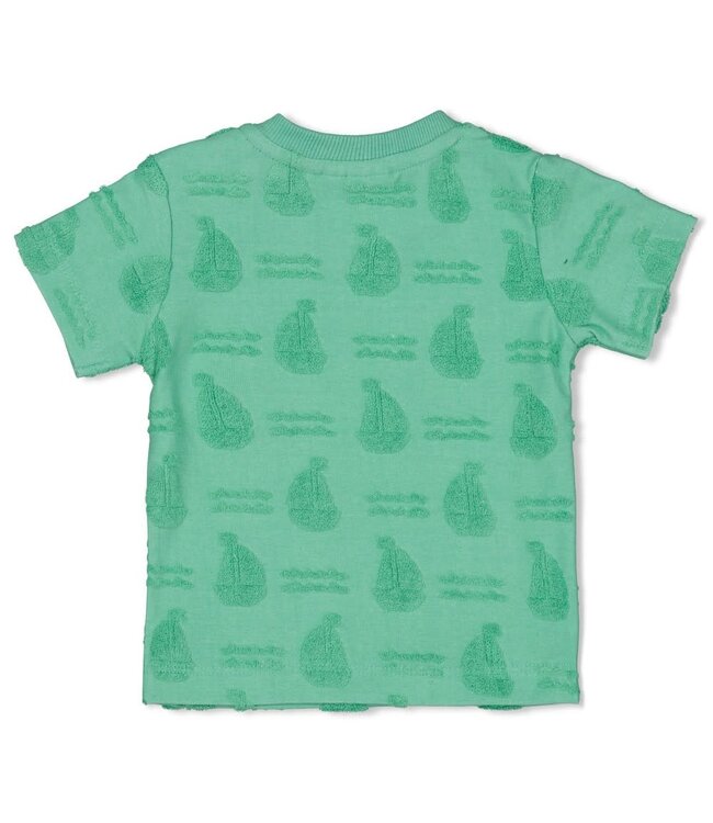 Feetje 51700996 T-shirt AO badstof - Seaside Happiness Groen
