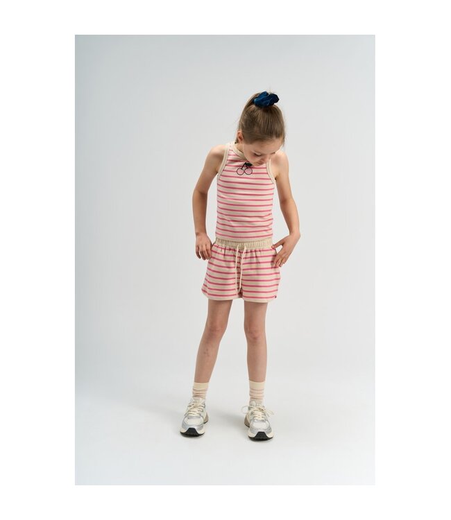 The New TN6859 TNShannon Shorts Carmine Rose Striped