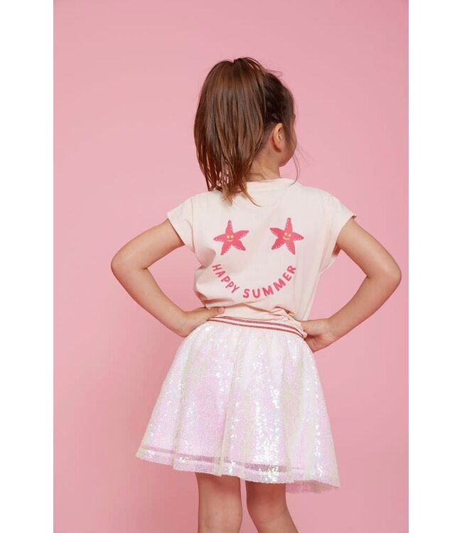 Jubel 91700444 T-shirt met backprint - Lazy Lagoon l.Roze