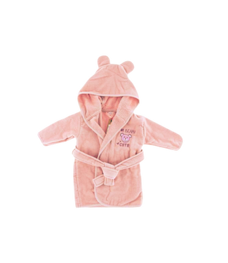 VIB Baby badjas - I'm beary cute roze