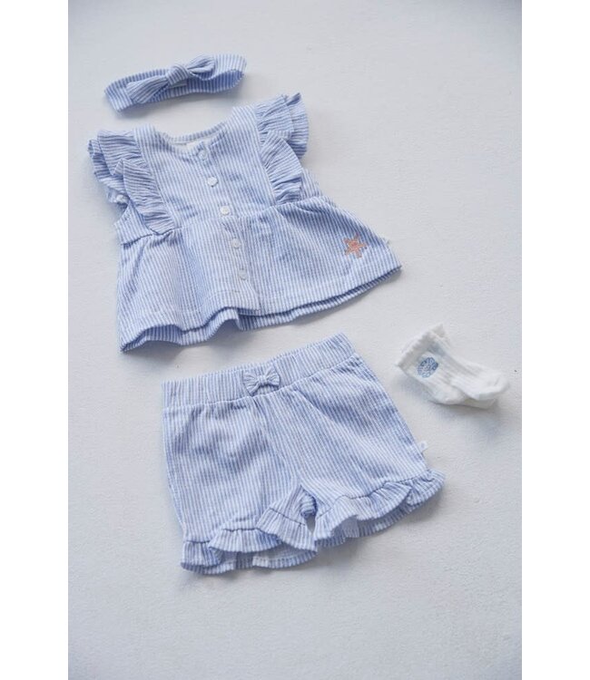 Feetje 52100473 Short streep crinkle - Sea La Vie Lavendel