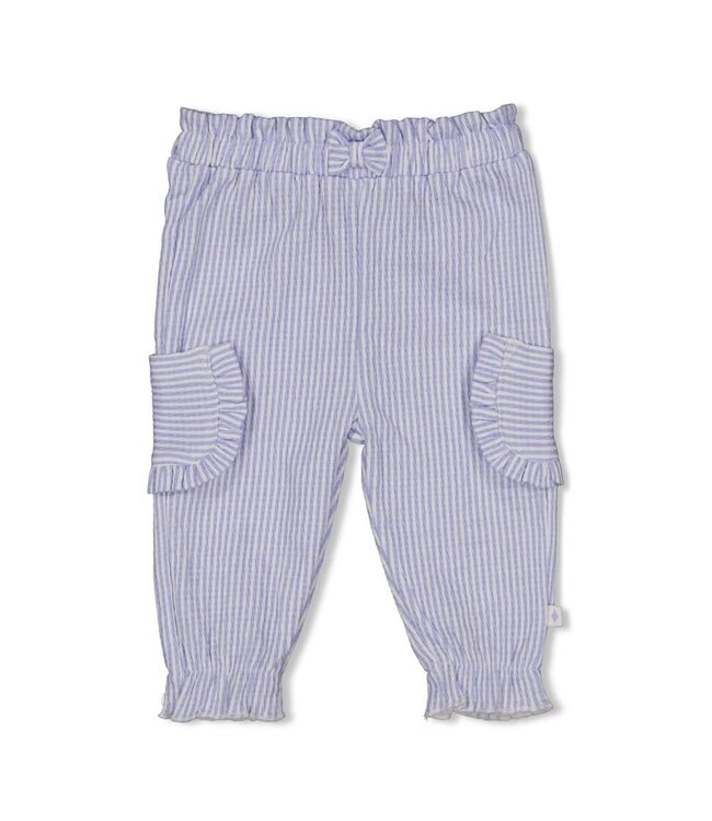 Feetje 52202513 Broek crinkle streep - Sea La Vie Lavendel