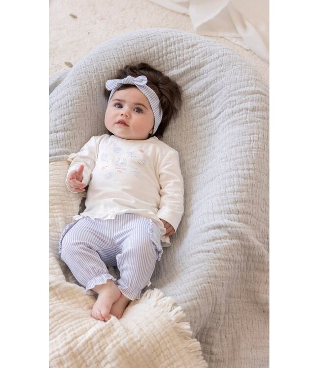 Feetje 52202513 Broek crinkle streep - Sea La Vie Lavendel