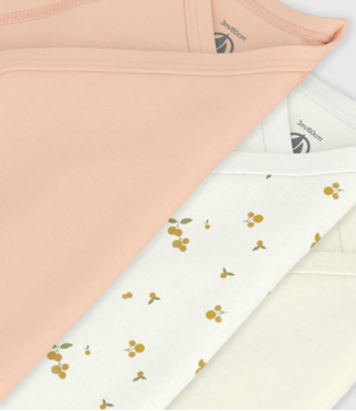 Petit Bateau 3 overslag rompertjes korte mouw